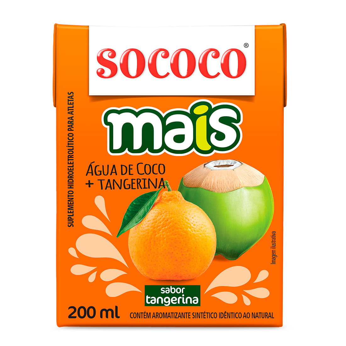 Água Coco Sococo 200ml Tangerina