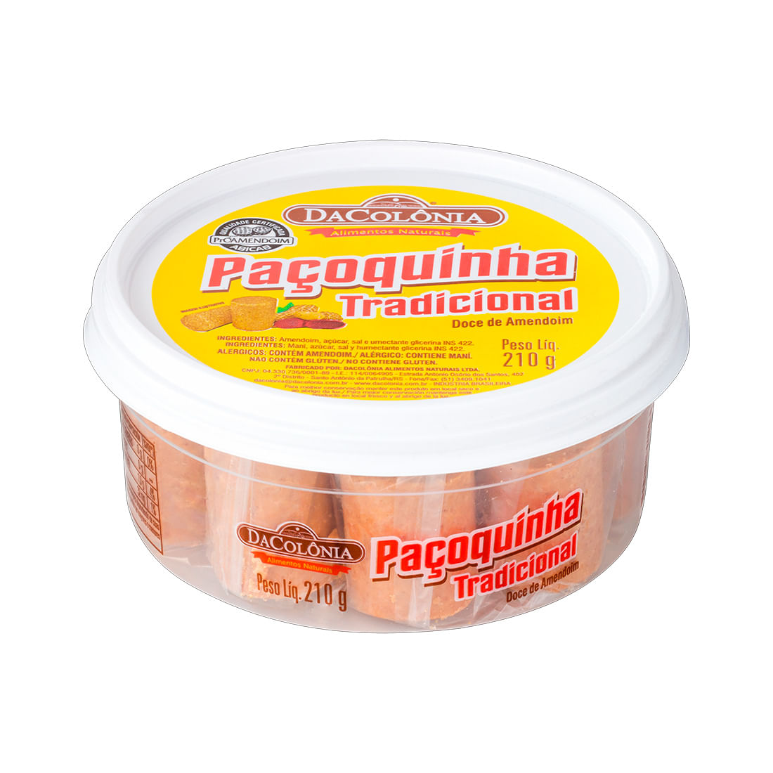 Paçoca Dacolonia Tradicional 210g