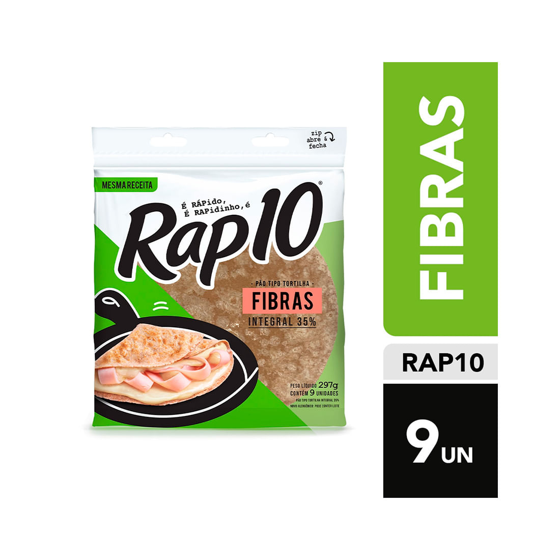 Pão De Tortilha Integral Rap10 297g