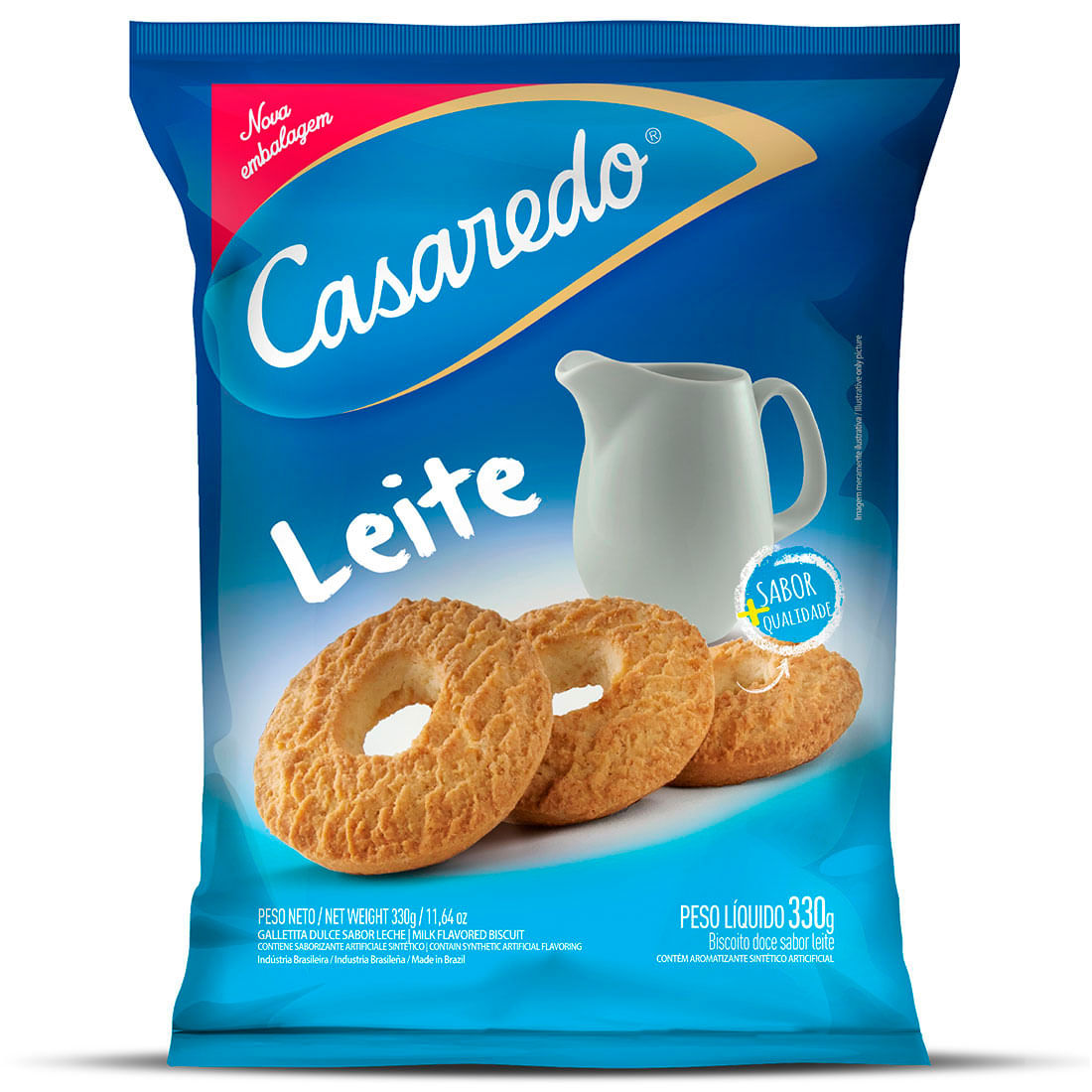 Biscoito Casaredo 250g Rosca Leite