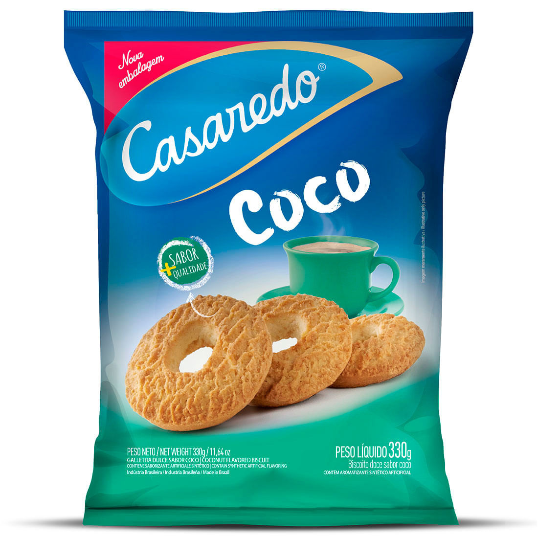 Biscoito Casaredo 250g Rosca Coco