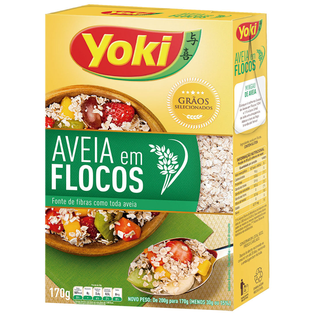 Aveia Yoki 170g Flocos