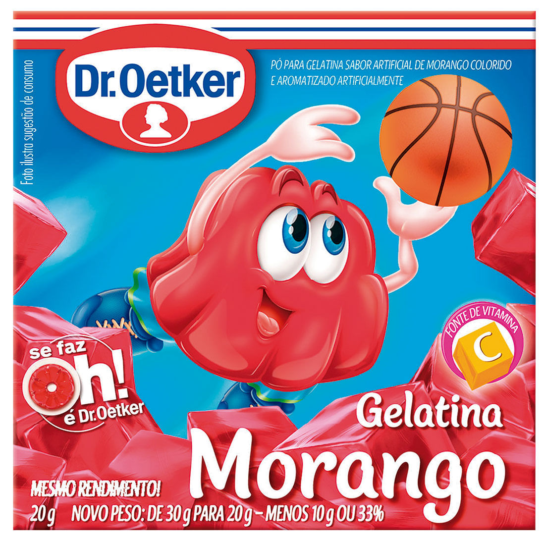 Po P/Gelatina Dr Oetker 20g Morango