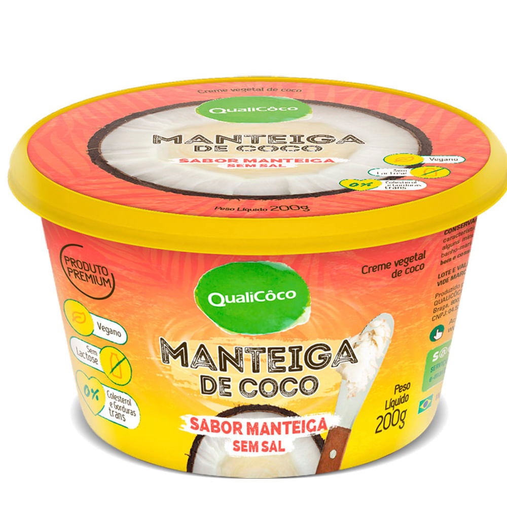 Manteiga Qualicoco 200g Coco S/Sal