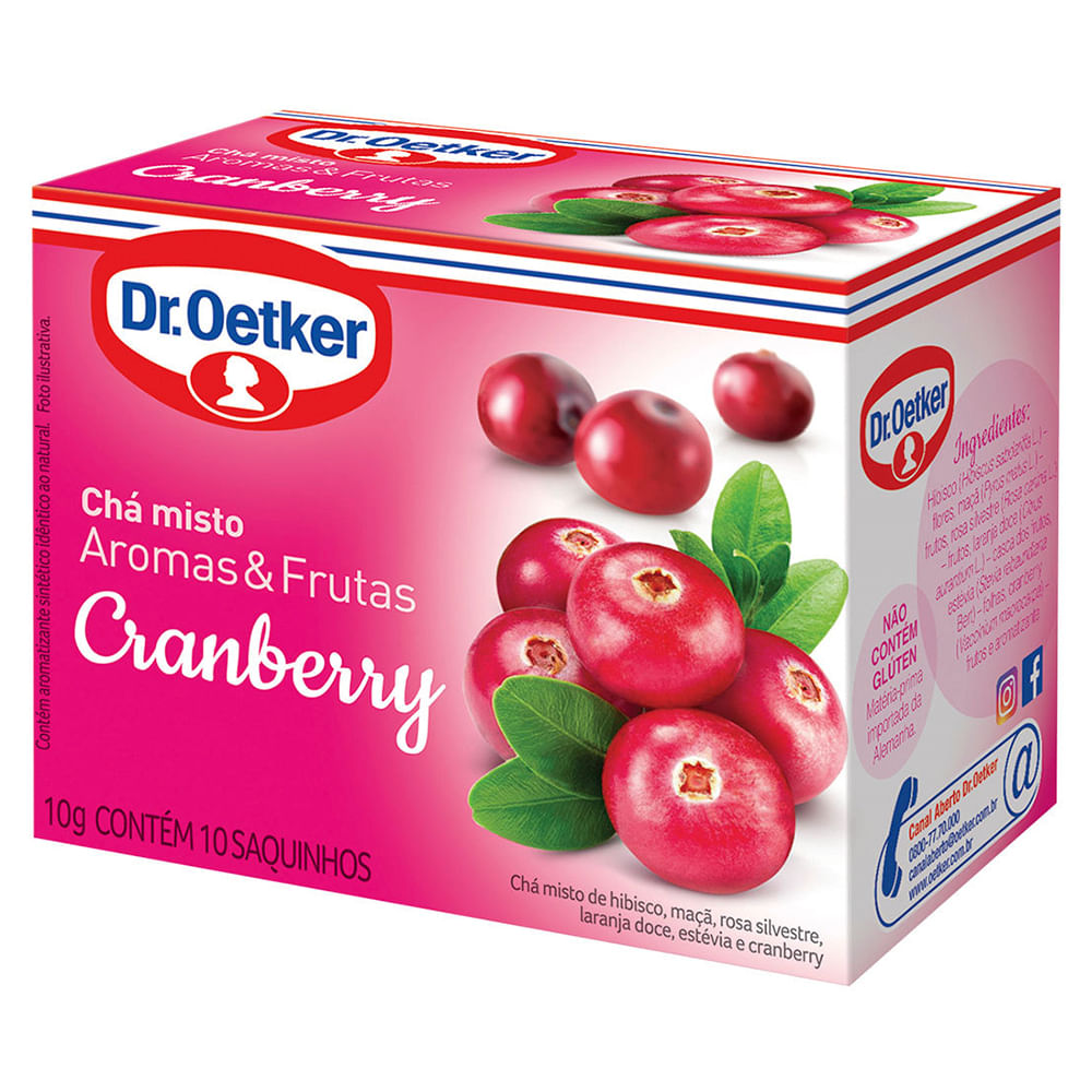 Cha Oetker 10g Aromas Frutas Cranberry