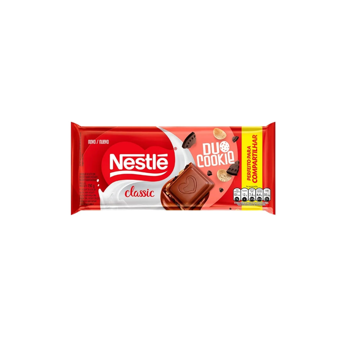 Chocolate Ao Leite Com Biscoito Duo Cookie Classic 150g