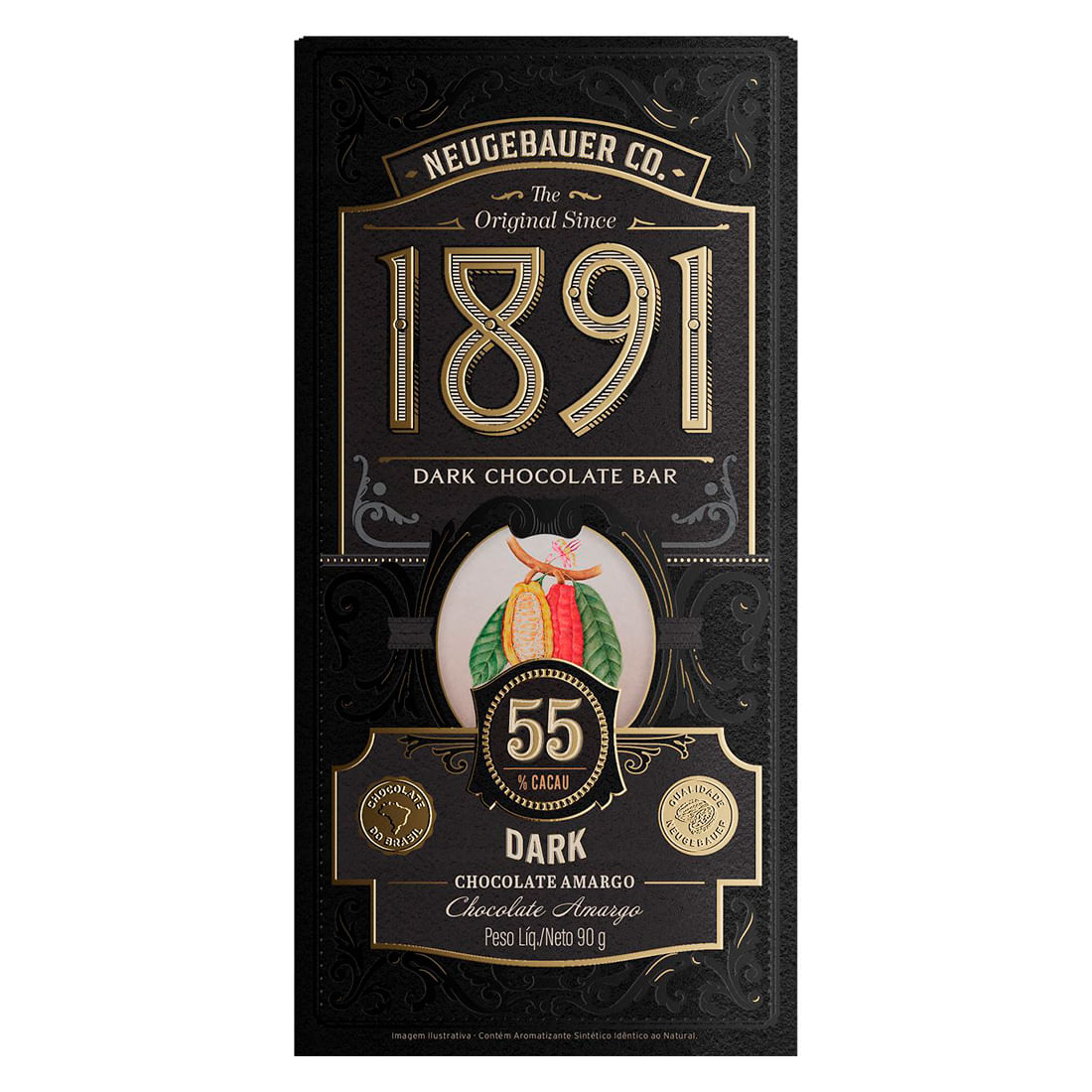 Chocolate Dark 55% Cacau 1891 Caixa 90g