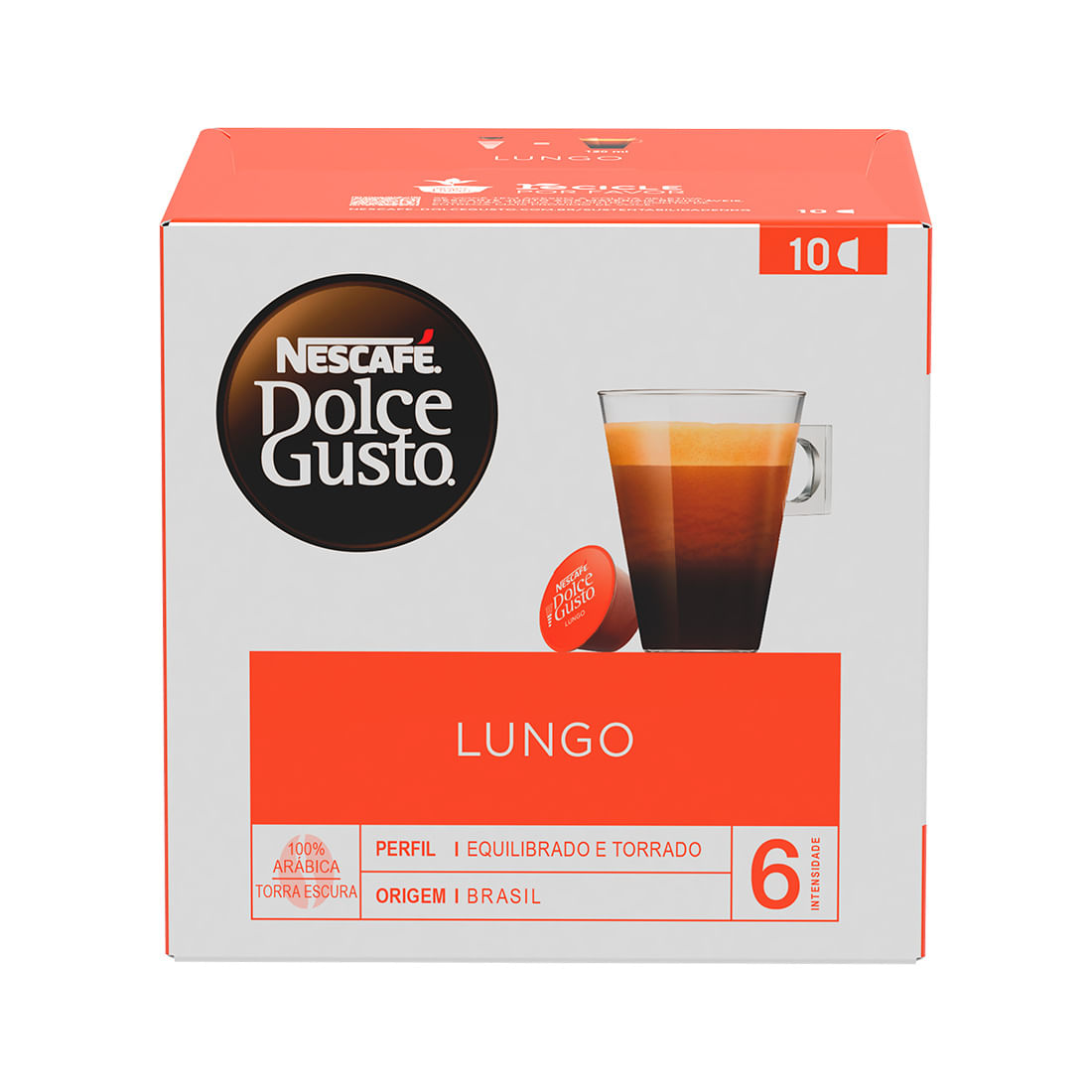 Café Em Cápsula Lungo Nescafé Dolce Gusto 70g