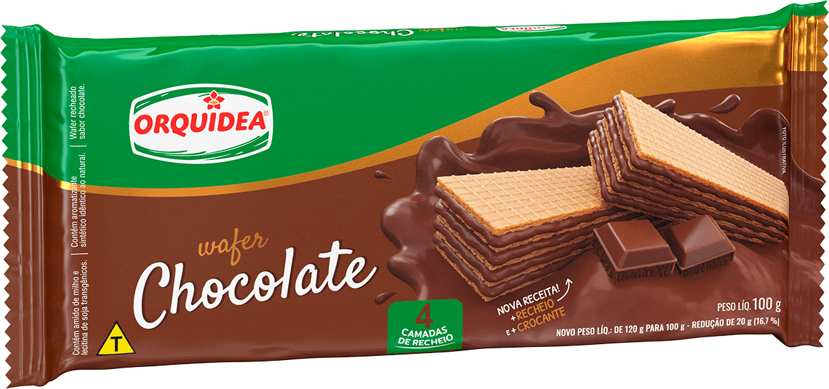 Biscoito Wafer Orquidea 100g Chocolate