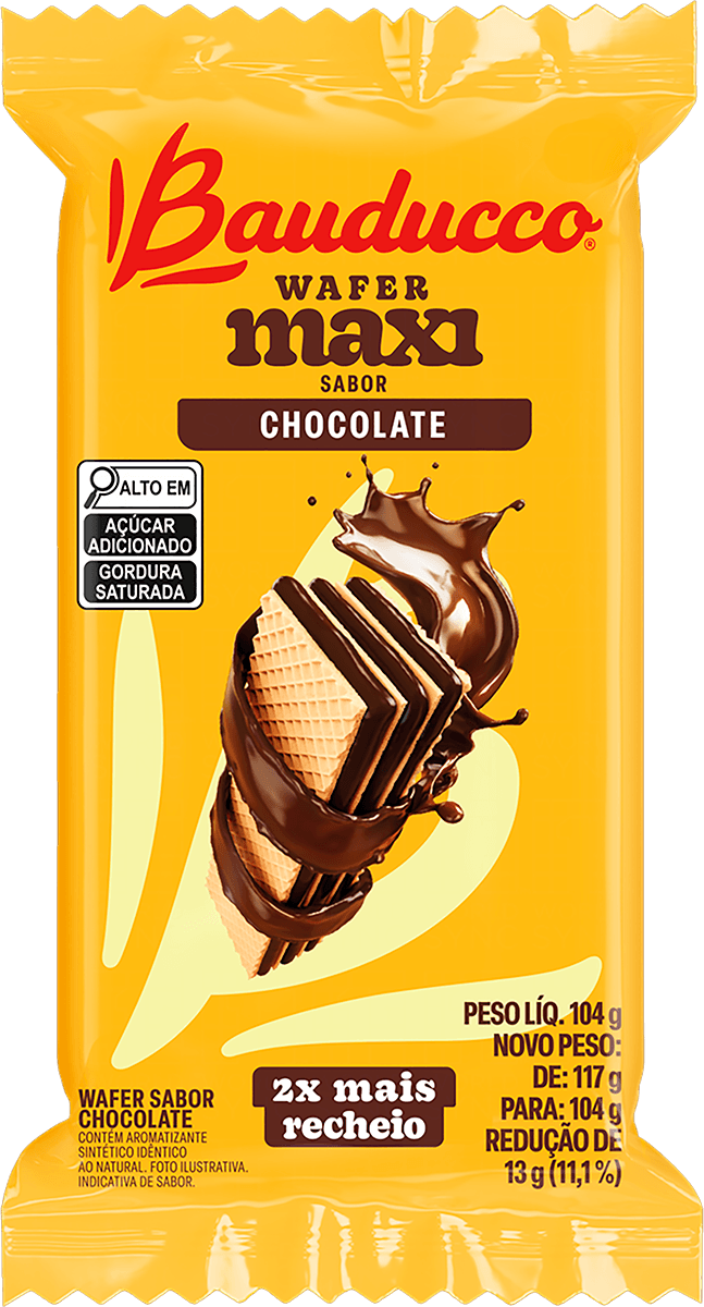 Biscoito Wafer Bauducco 104g Maxi Choc
