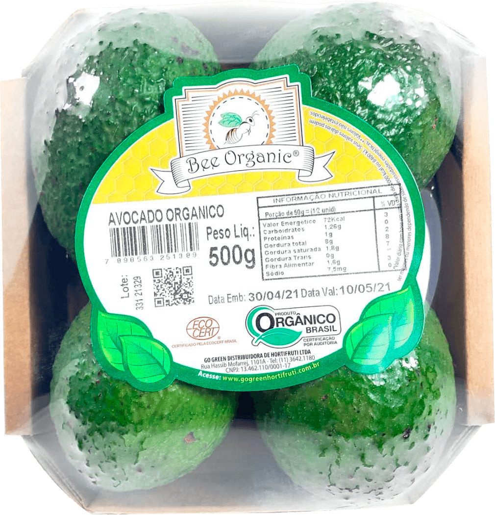 Abacate Avocado Go Green 500g Bd Orgânico