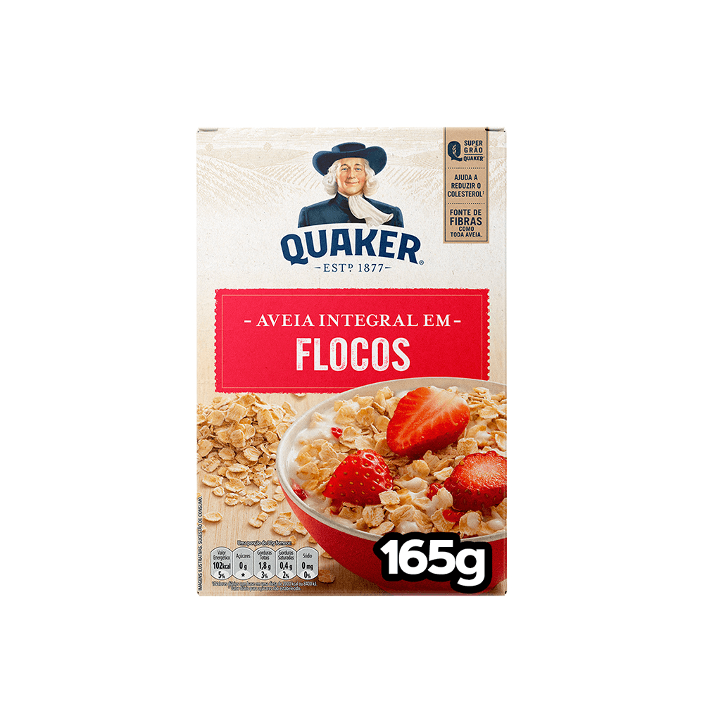 Aveia Em Flocos Regulares Quaker Caixa 165g