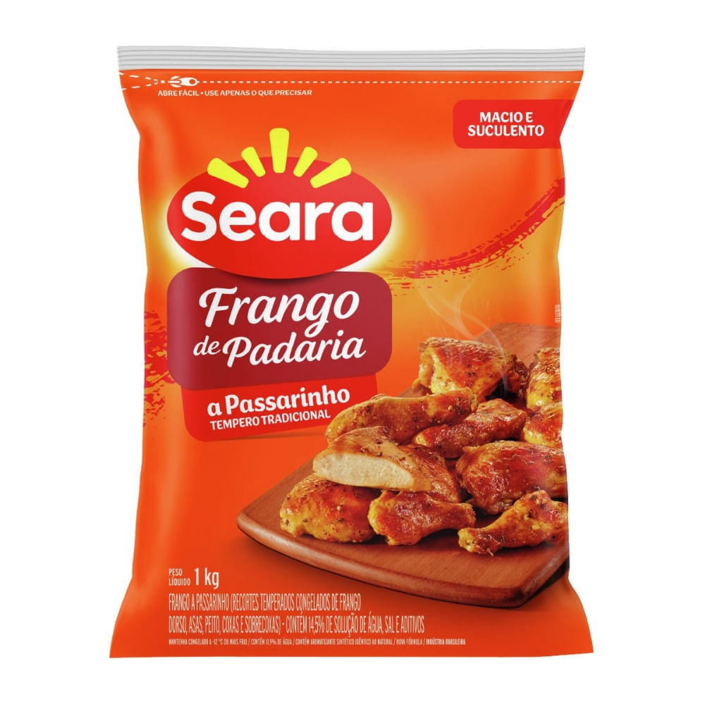 Frango De Padaria A Passarinho Temperado Seara Iqf 1kg