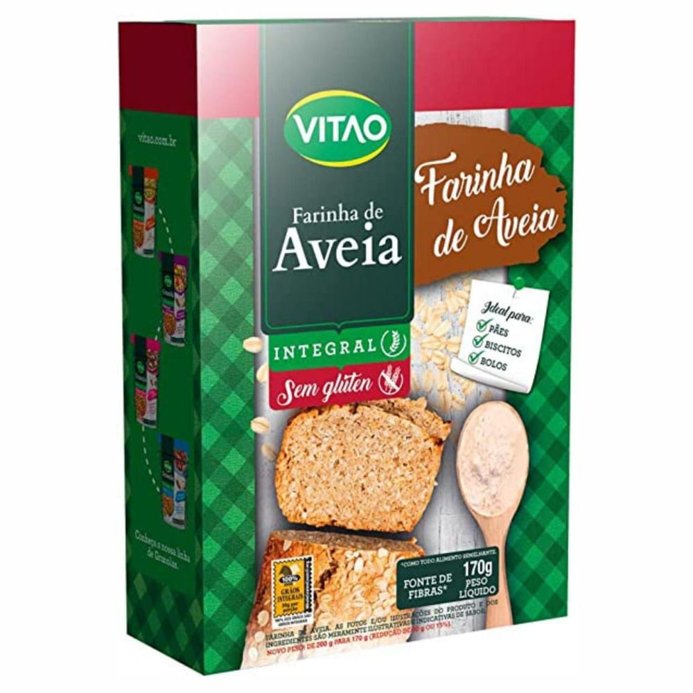 Farinha Aveia Vitao 170g S/Gluten