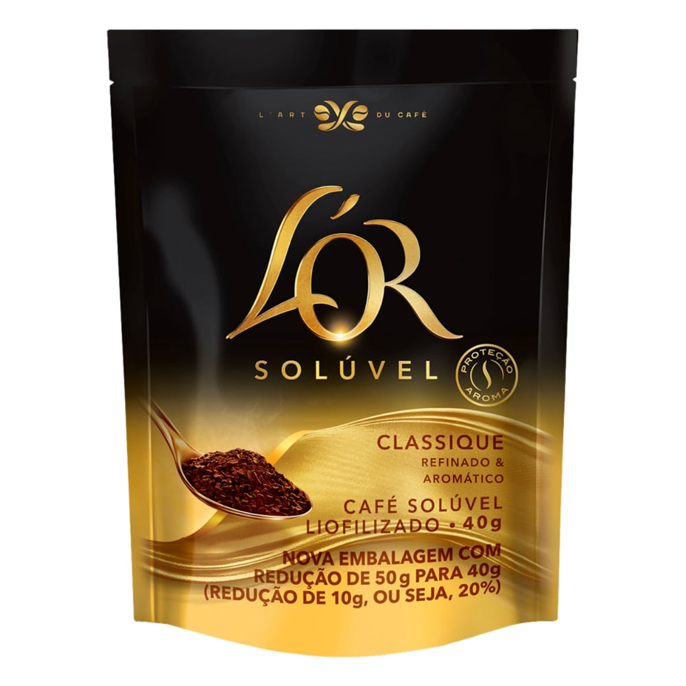 Café Solúvel Liofilizado Classique L'Or Sachê 40g