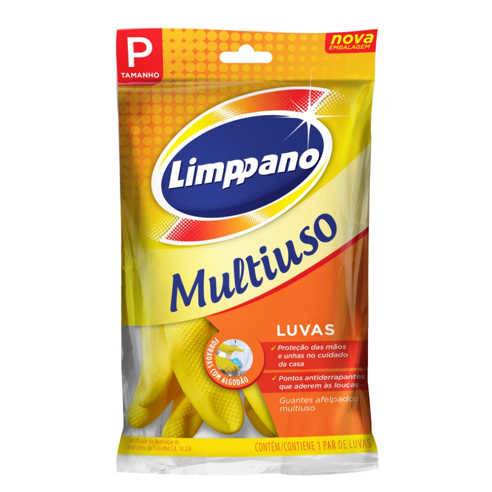 Luva Limppano P Multiuso For.C/Algodao
