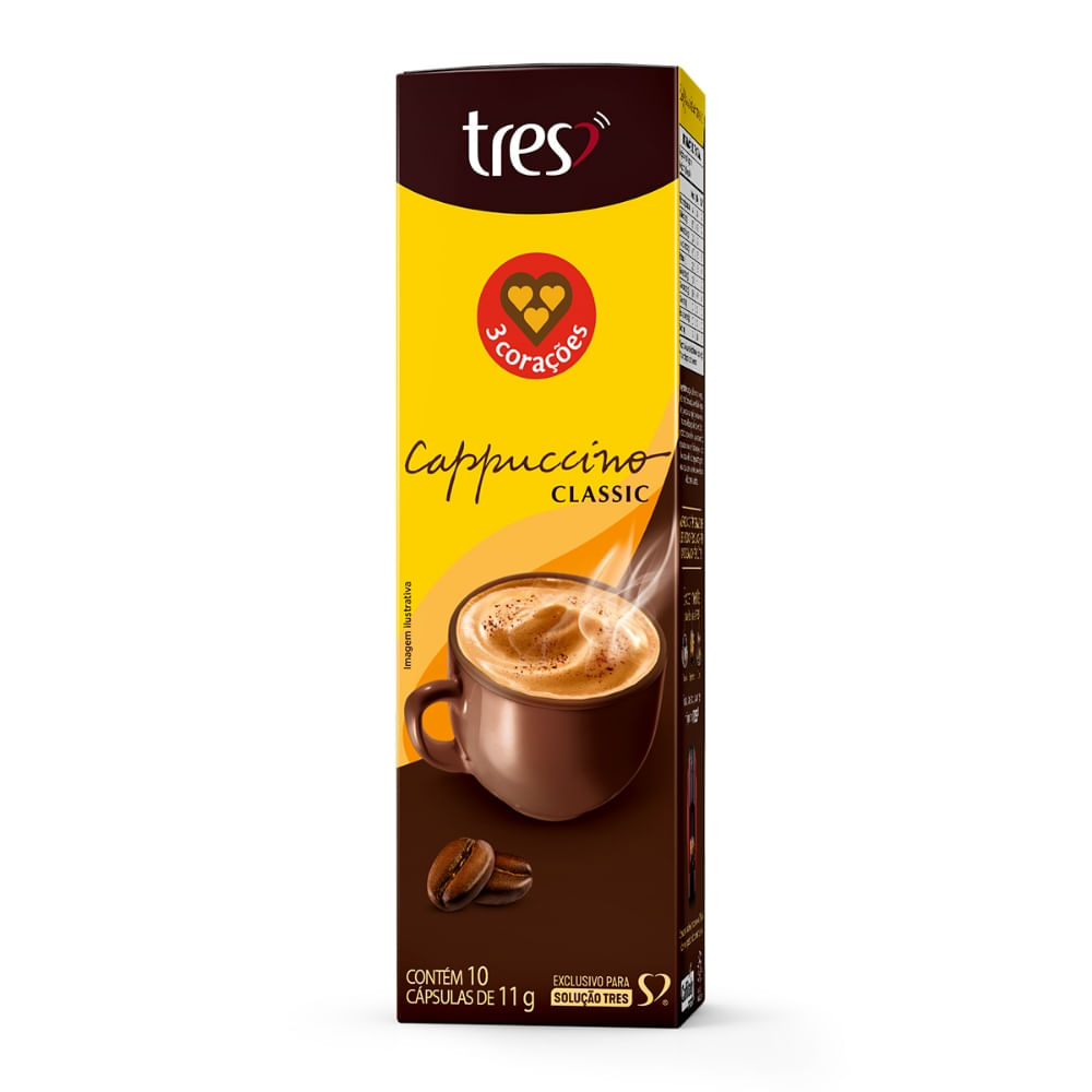 Capsula De Cappuccino Classic 3 Corações 10 Unid