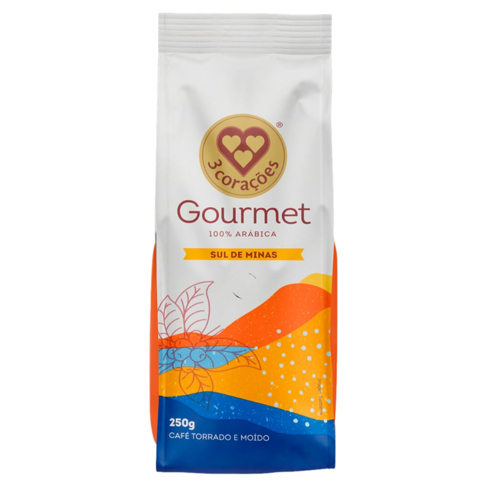 Café Em Pó 3 Corações Gourmet Sul De Minas 250g