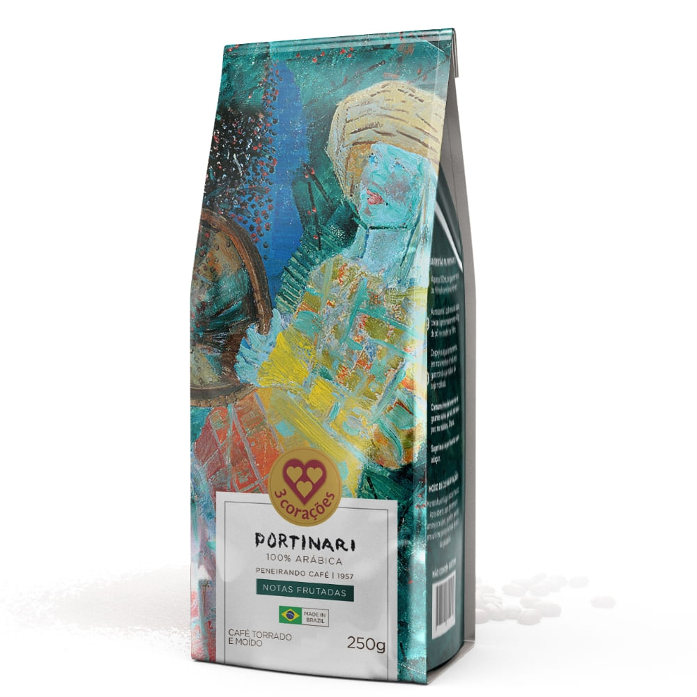Café Em Pó 3 Corações Portinari Peneirando Café 1957 250g
