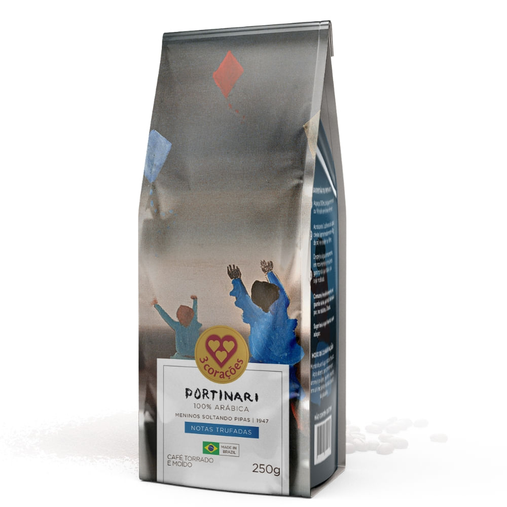 Café Em Pó 3 Corações Portinari Meninos Soltando Pipas 1947 250g