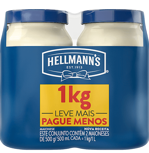 Maionese Hellmann'S Pote 1kg 2 Unidades Leve Mais Pague Menos