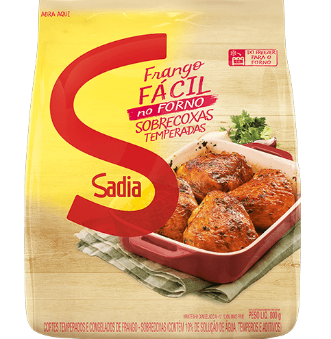 Sobrecoxa De Frango Temperadas Sadia Frango Fácil 800g