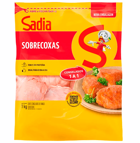 Sobrecoxa De Frango Sadia 1kg Iqf Zip