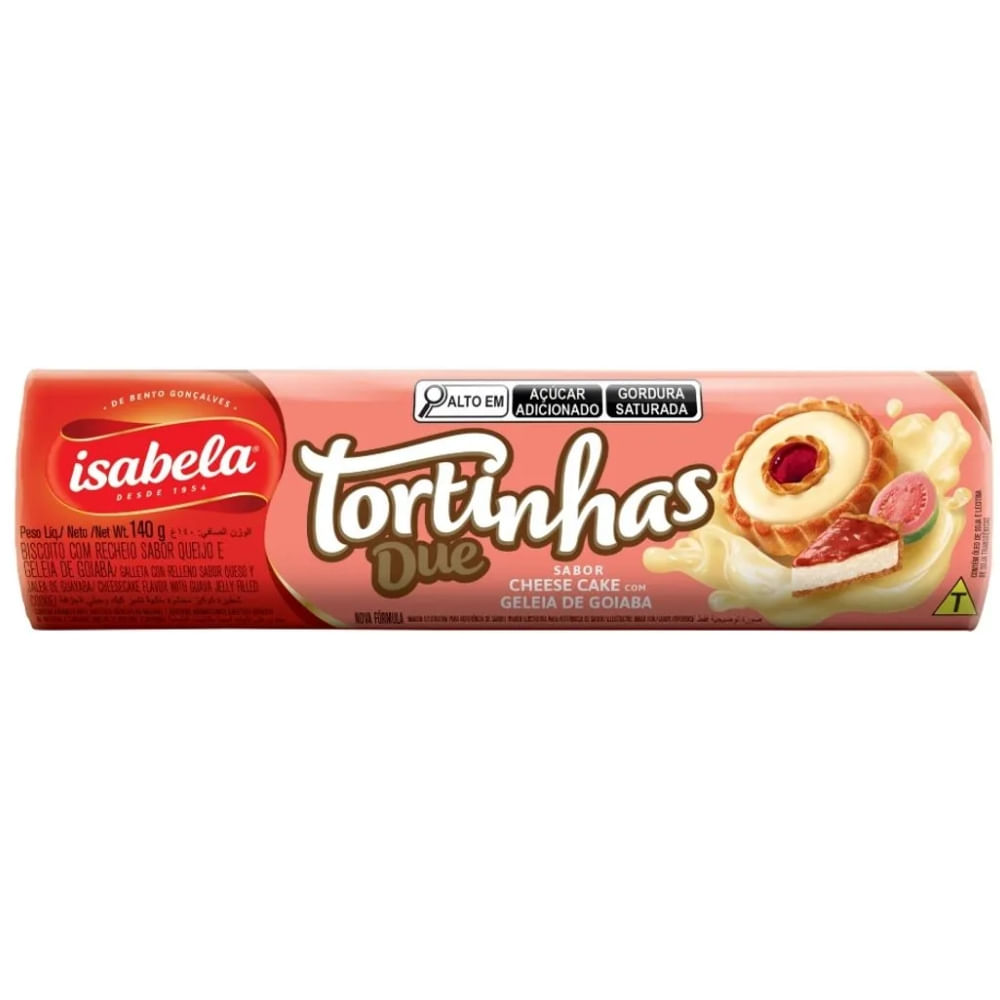 Biscoito Tortinhas Isabela Due Goiaba 140g