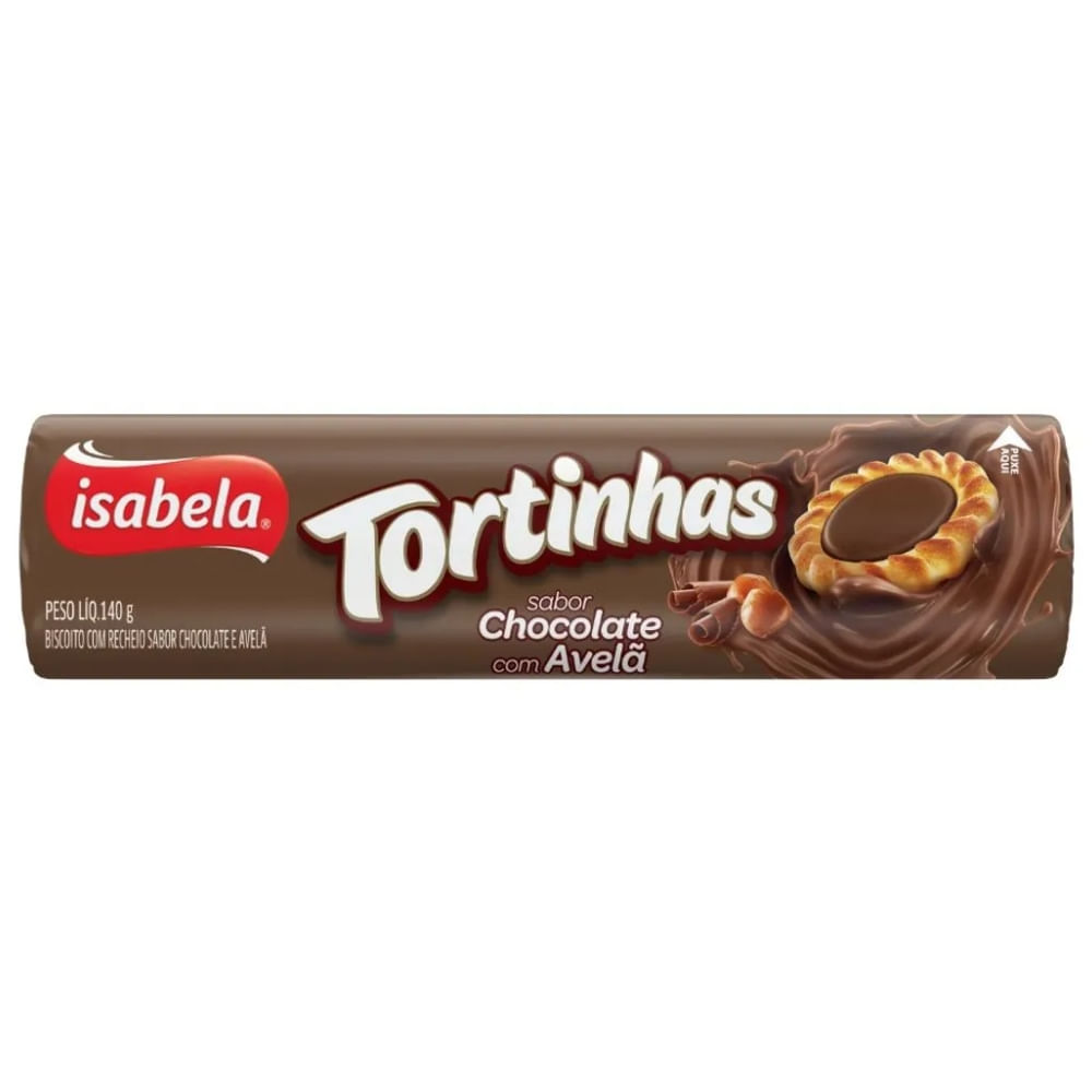 Biscoito Isabela Tortinhas Chocolate E Avelã 140g