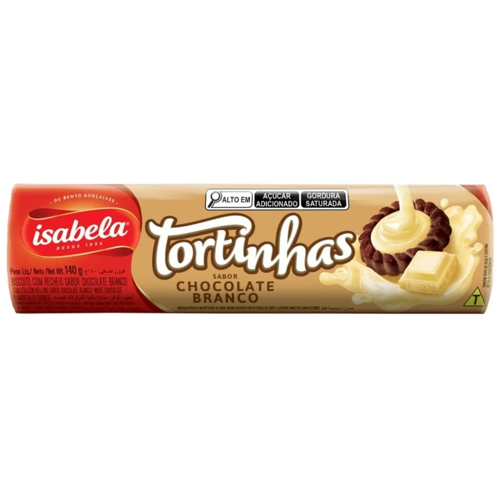 Biscoito Tortinha Isabela Chocolate Branco 140g