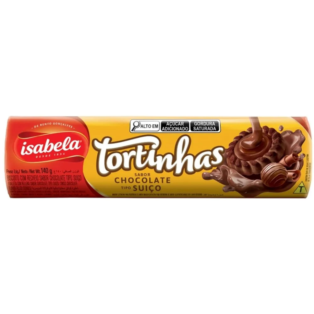 Biscoito Tortinha Isabela Chocolate Suiço 140g