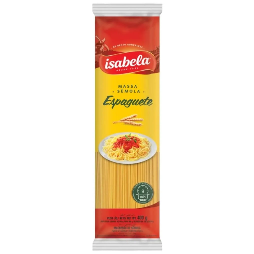 Macarrão De Sêmola Espaguete Isabela 400g