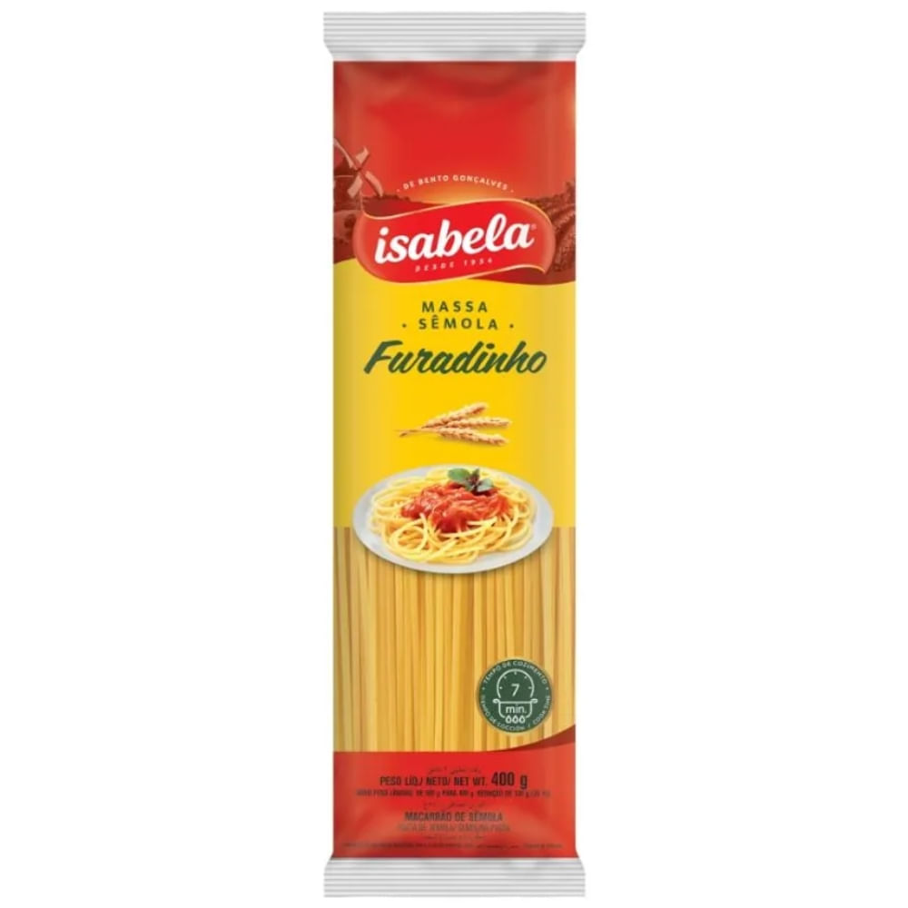 Macarrão De Sêmola Furadinho Isabela 400g