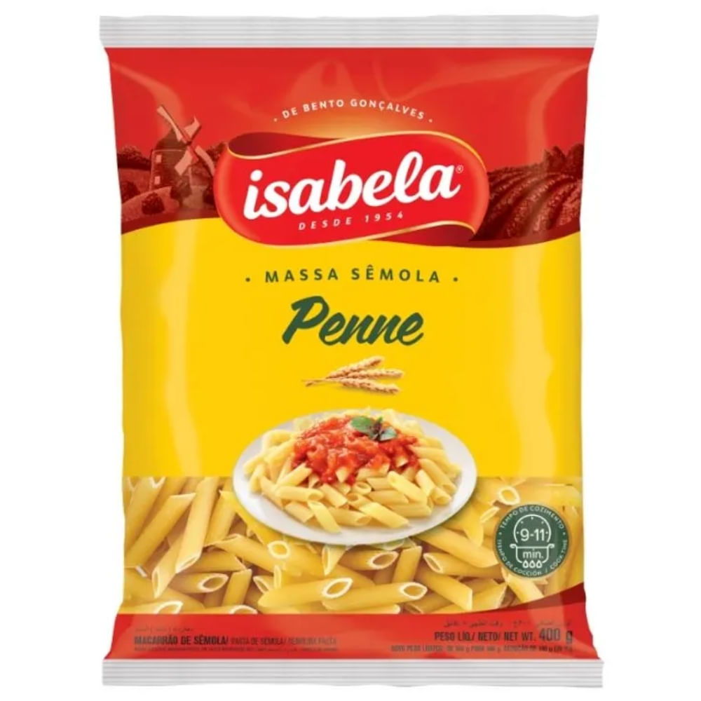 Macarrão De Sêmola Penne Isabela 400g