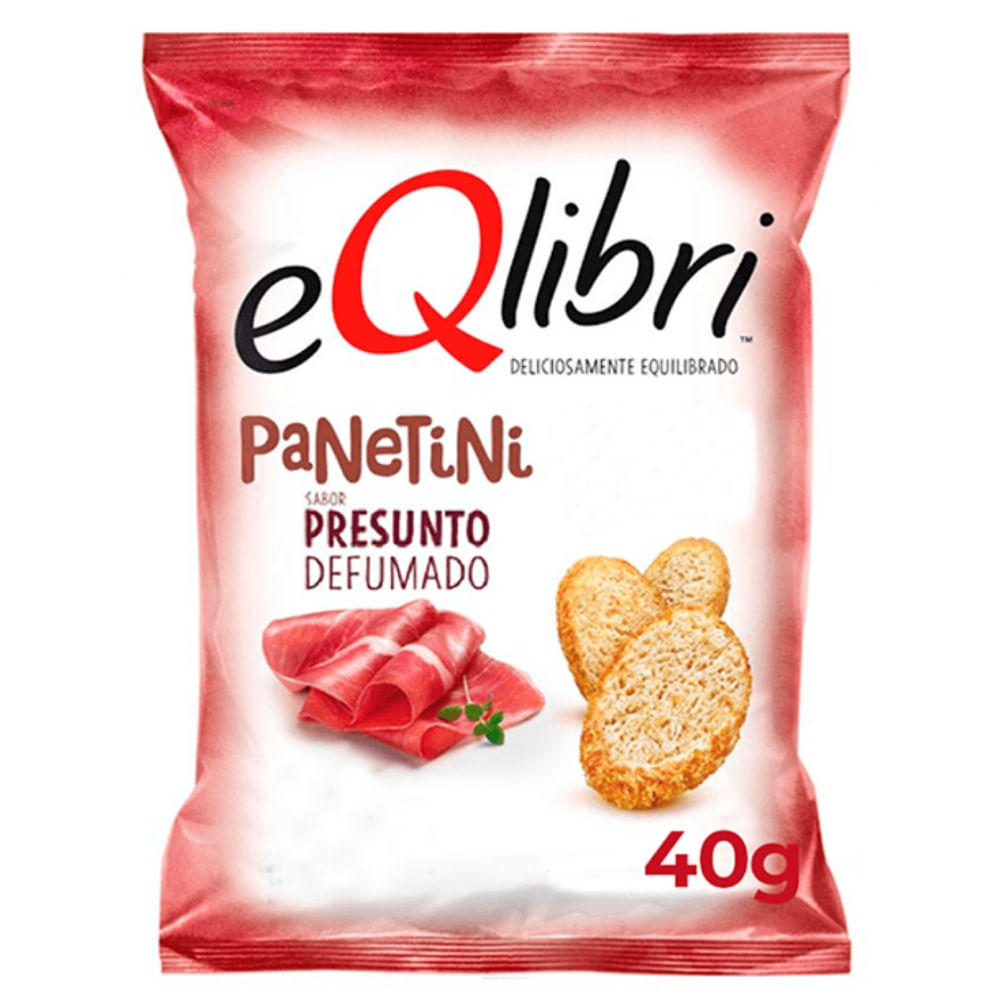 Snack Presunto Defumado Eqlibri Panetini Pacote 40g