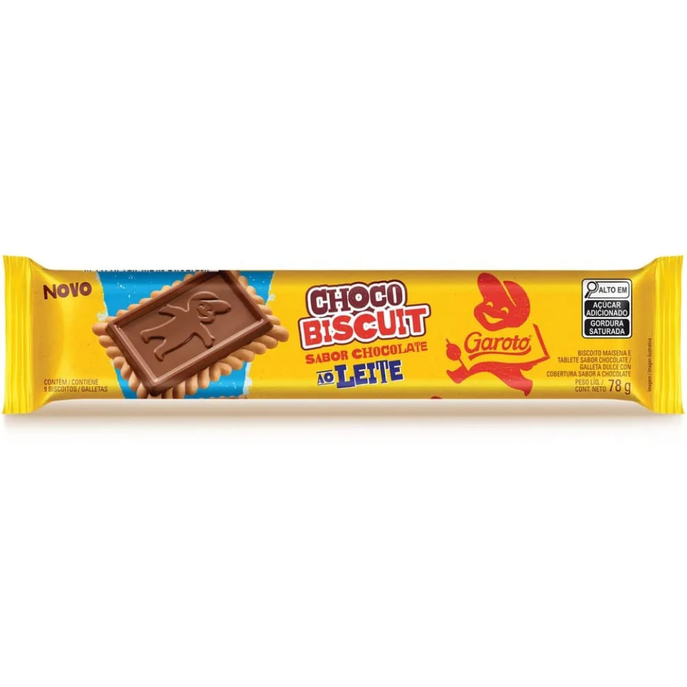 Chocobiscuit Garoto 78g Ao Leite