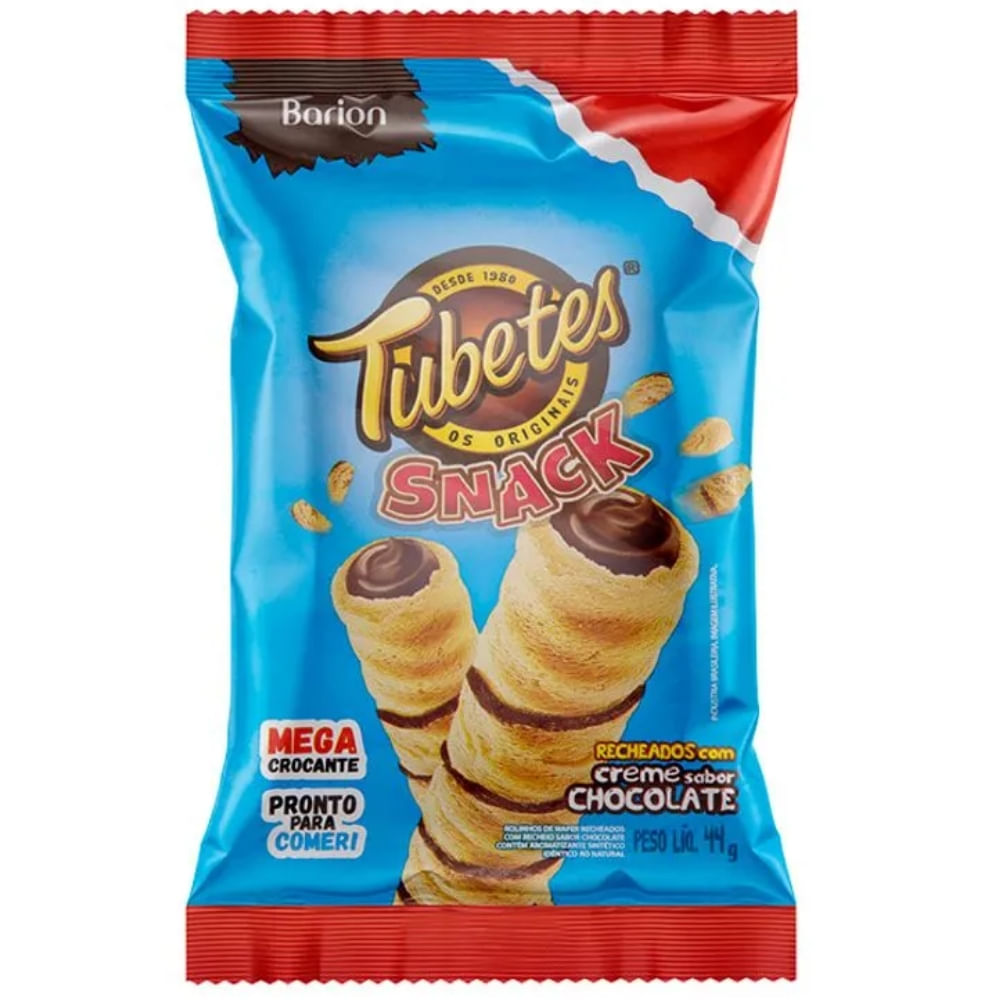Rolinho Wafer Barion Tubetes Chocolate 44g
