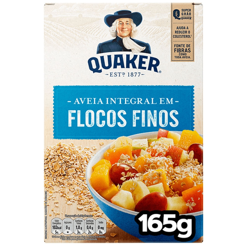 Aveia Em Flocos Finos Quaker Caixa 165g