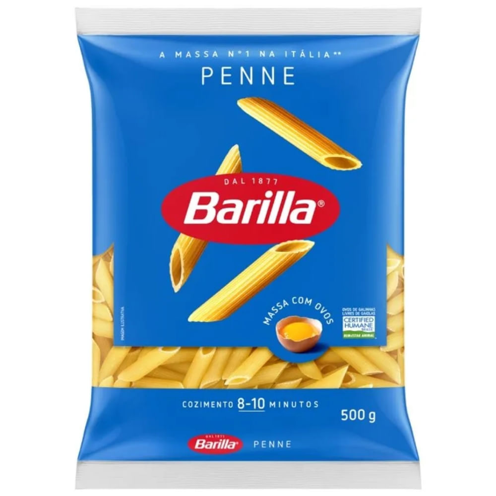 Macarrão Barilla Penne Com Ovos 500g
