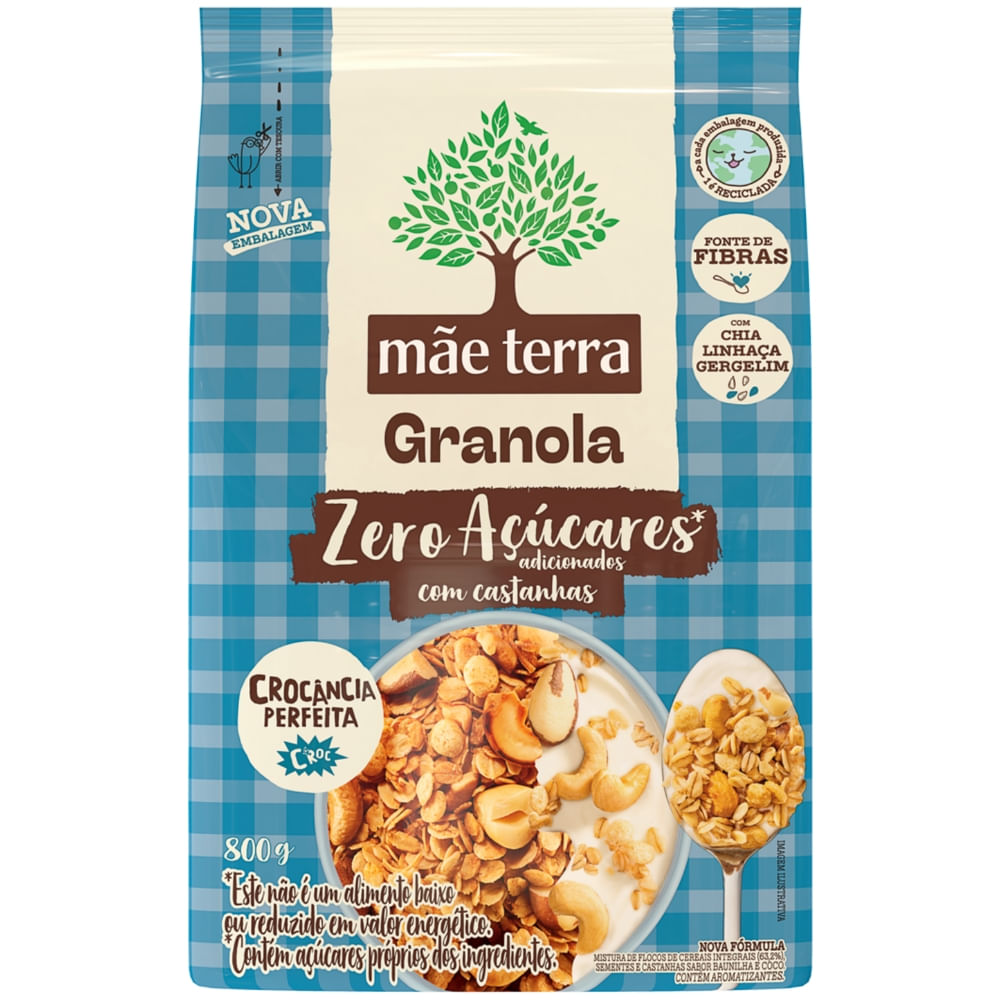 Granola Mãe Terra Tradicional Zero Açúcar 800g