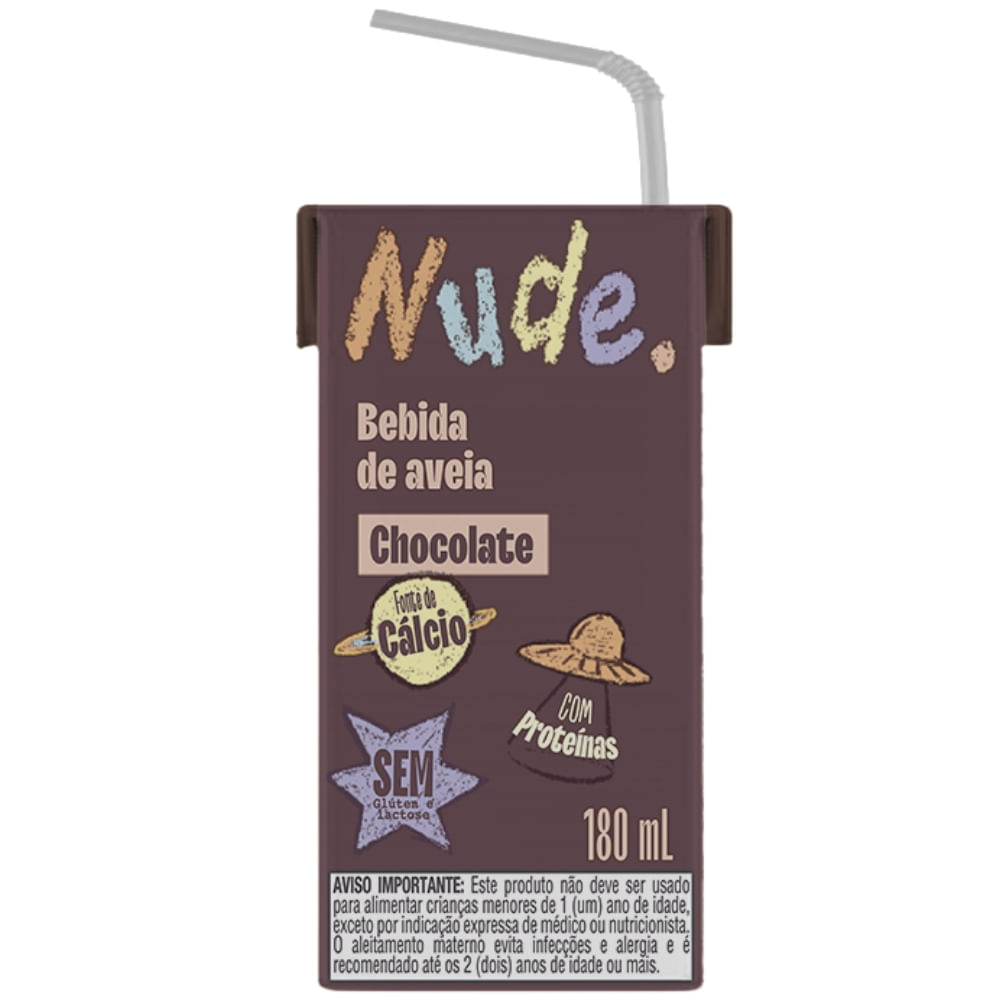 Bebida De Aveia Nude Kids Chocolate 180ml