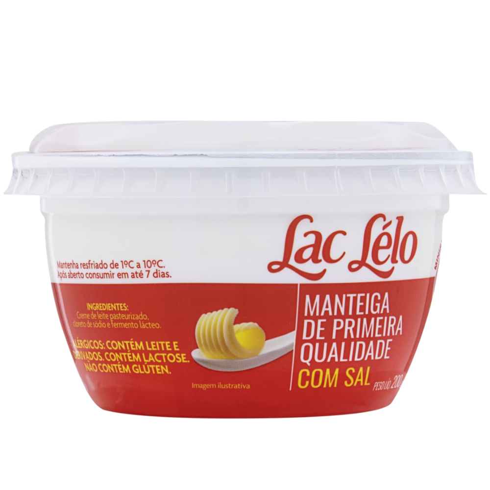 Manteiga Lac Lélo Com Sal 200g