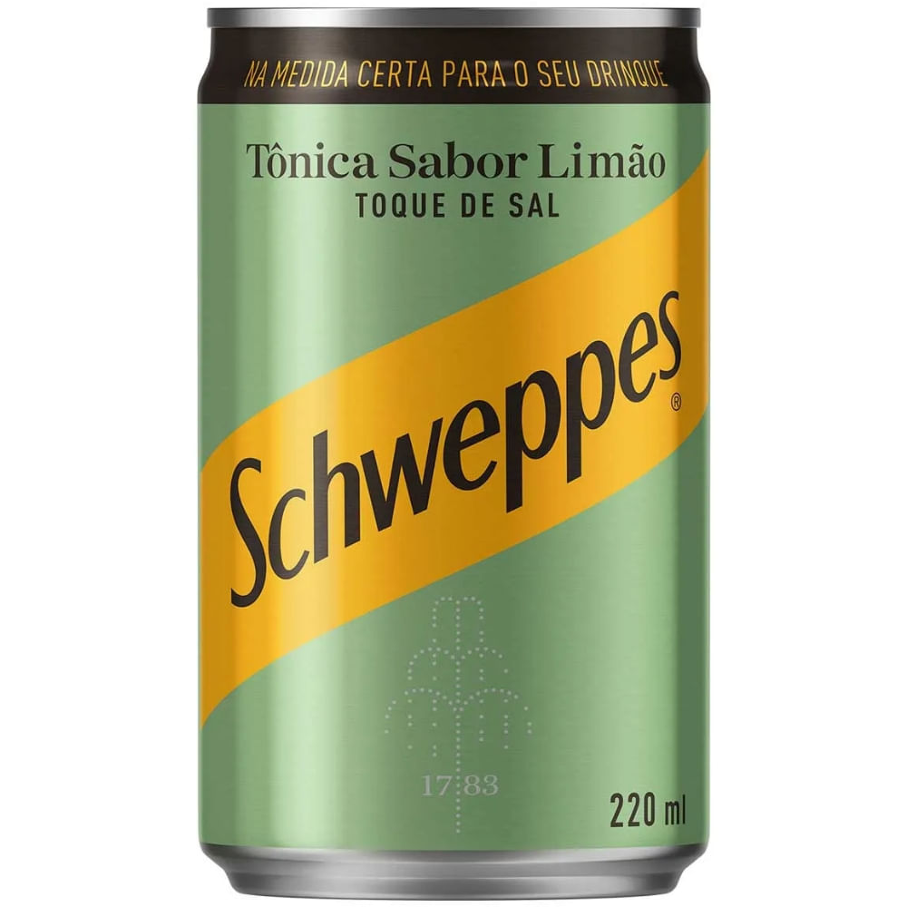 Água Tônica Sabor Limão Com Toque De Sal Schweppes 220ml