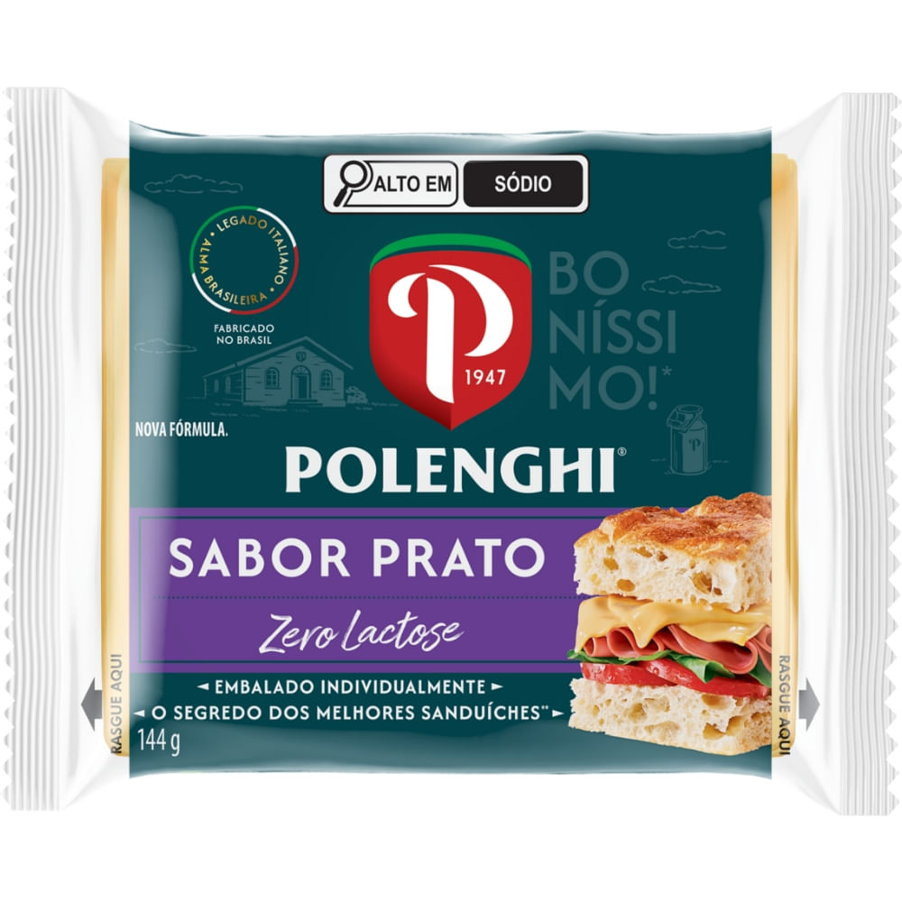 Queijo Prato Polenghi 144g Zero Lactose