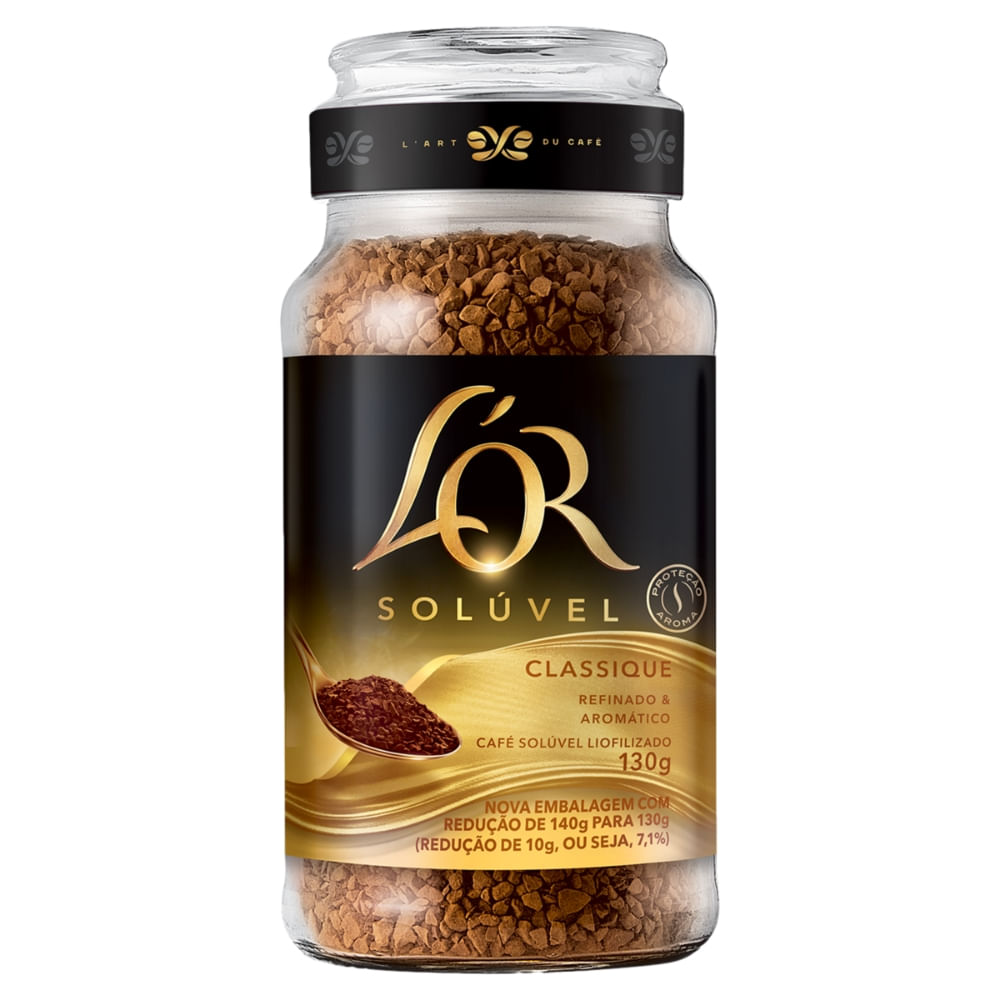 Café Solúvel Liofilizado Classique L'Or Vidro 130g