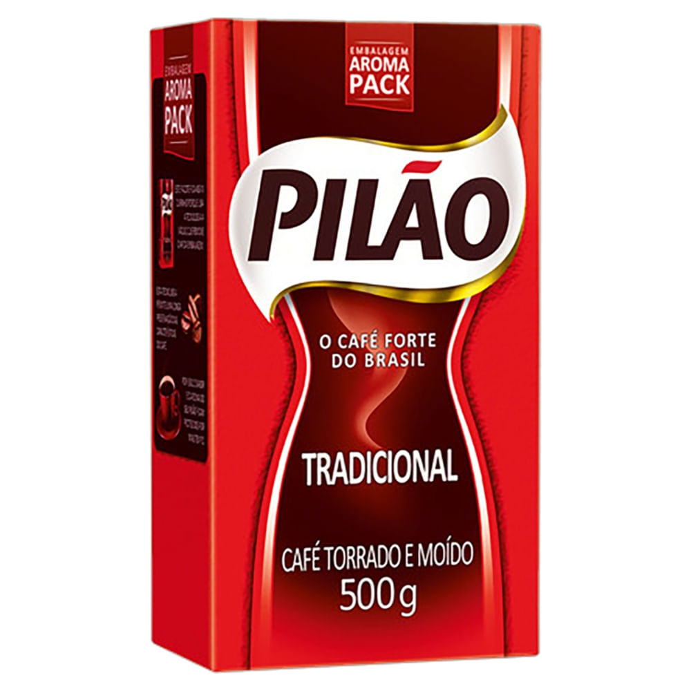 Café Torrado E Moído A Vácuo Tradicional Pilão Pacote 500g