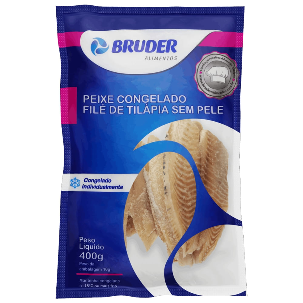 Filé De Peixe Tilápia Bruder 400g Congelado