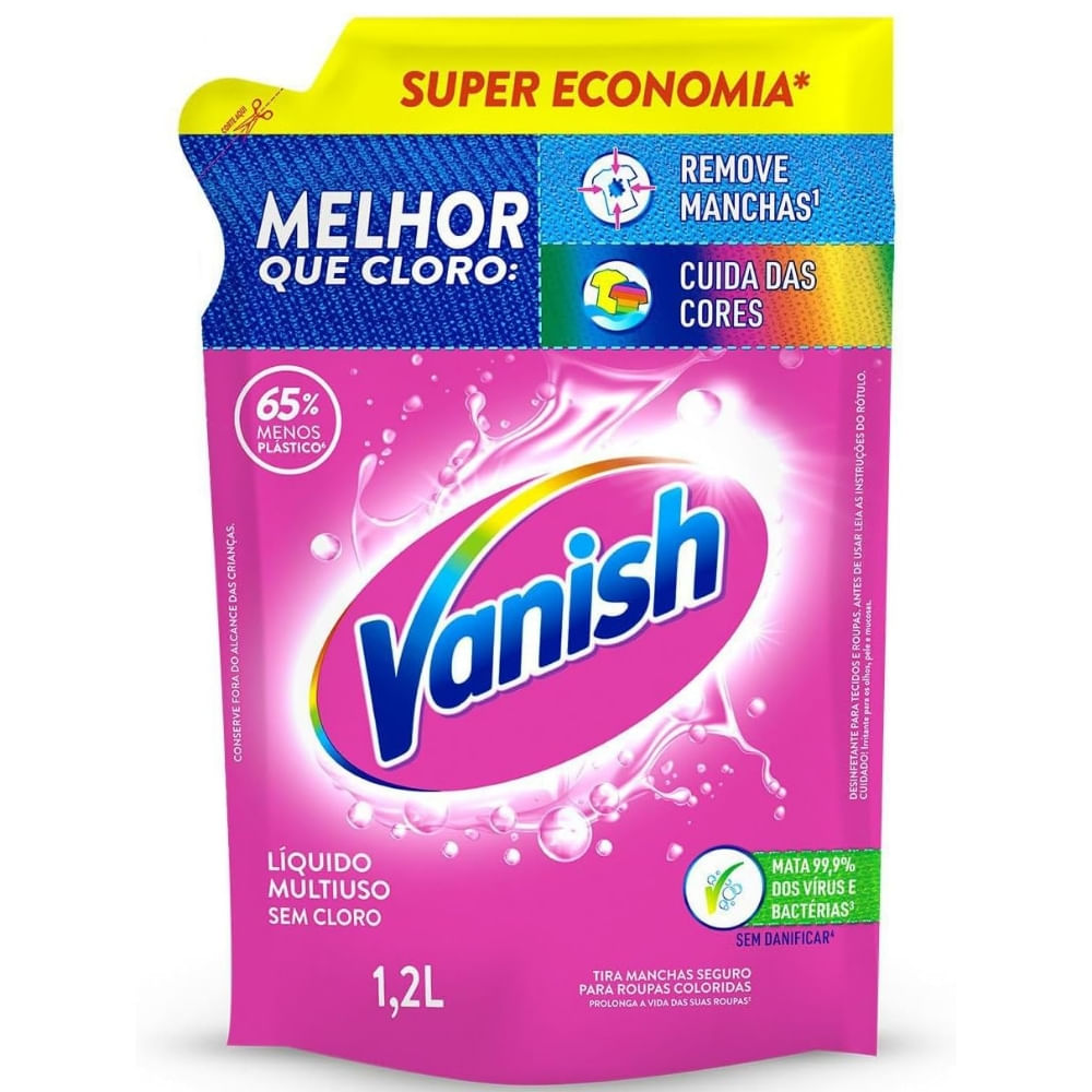 Tira Manchas Líquido Multiuso Vanish Sachê 1,2l Super Economia