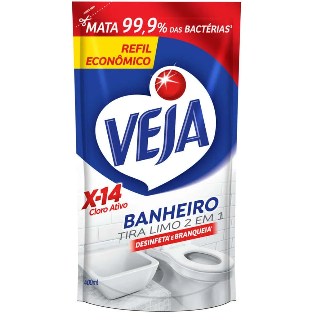 Desinfetante Banheiro Tira-Limo Veja X-14 Refil Econômico 400ml