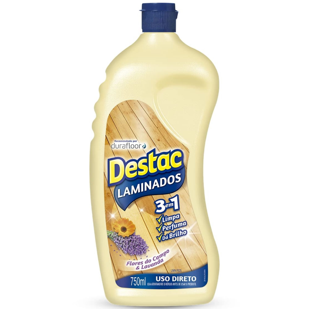 Limpador Para Pisos Laminados Flores Do Campo & Lavanda Destac Squeeze 750ml Preço Especial